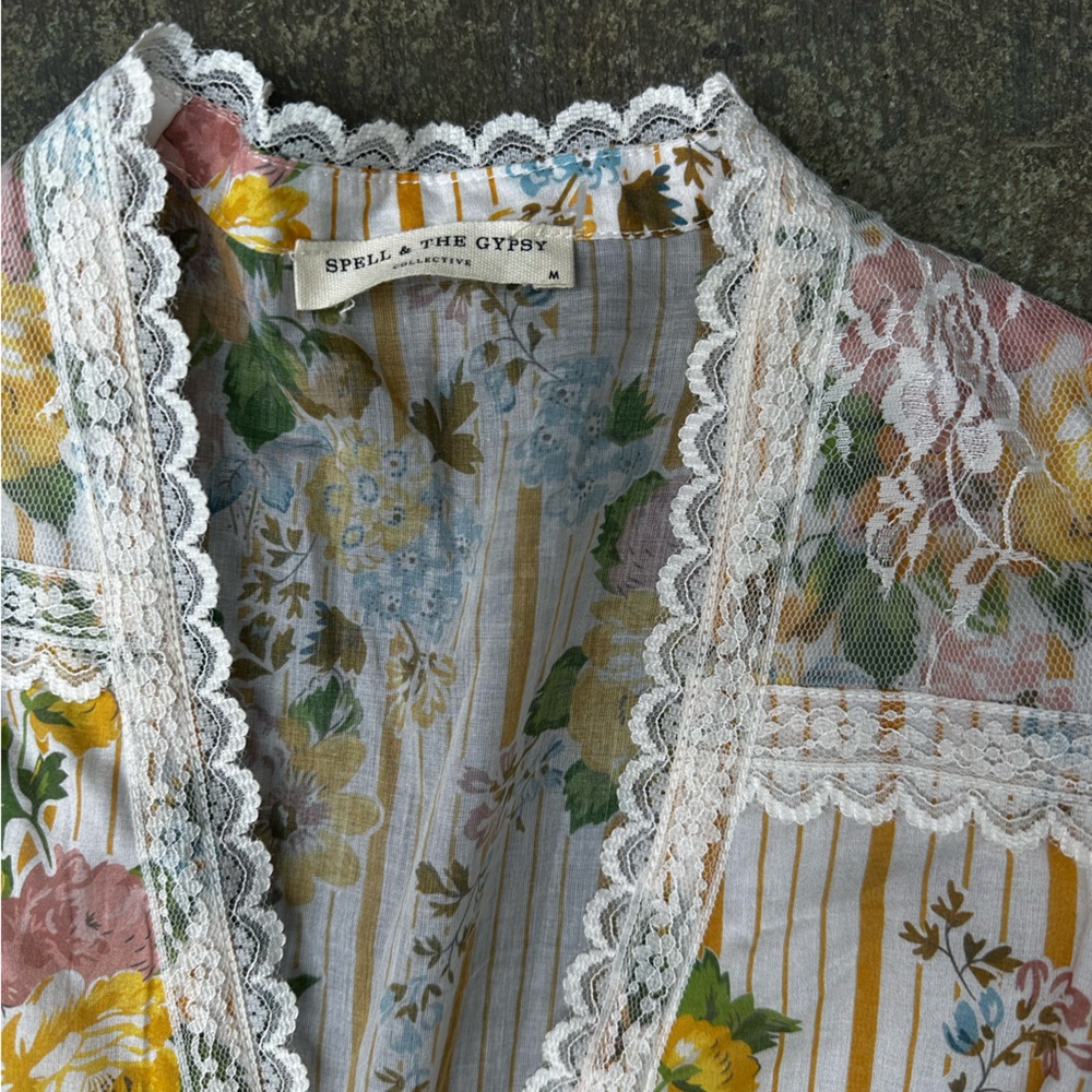 Spell And The Gypsy x Lisa Danielle garden rose mini dress M - Picture 11 of 11